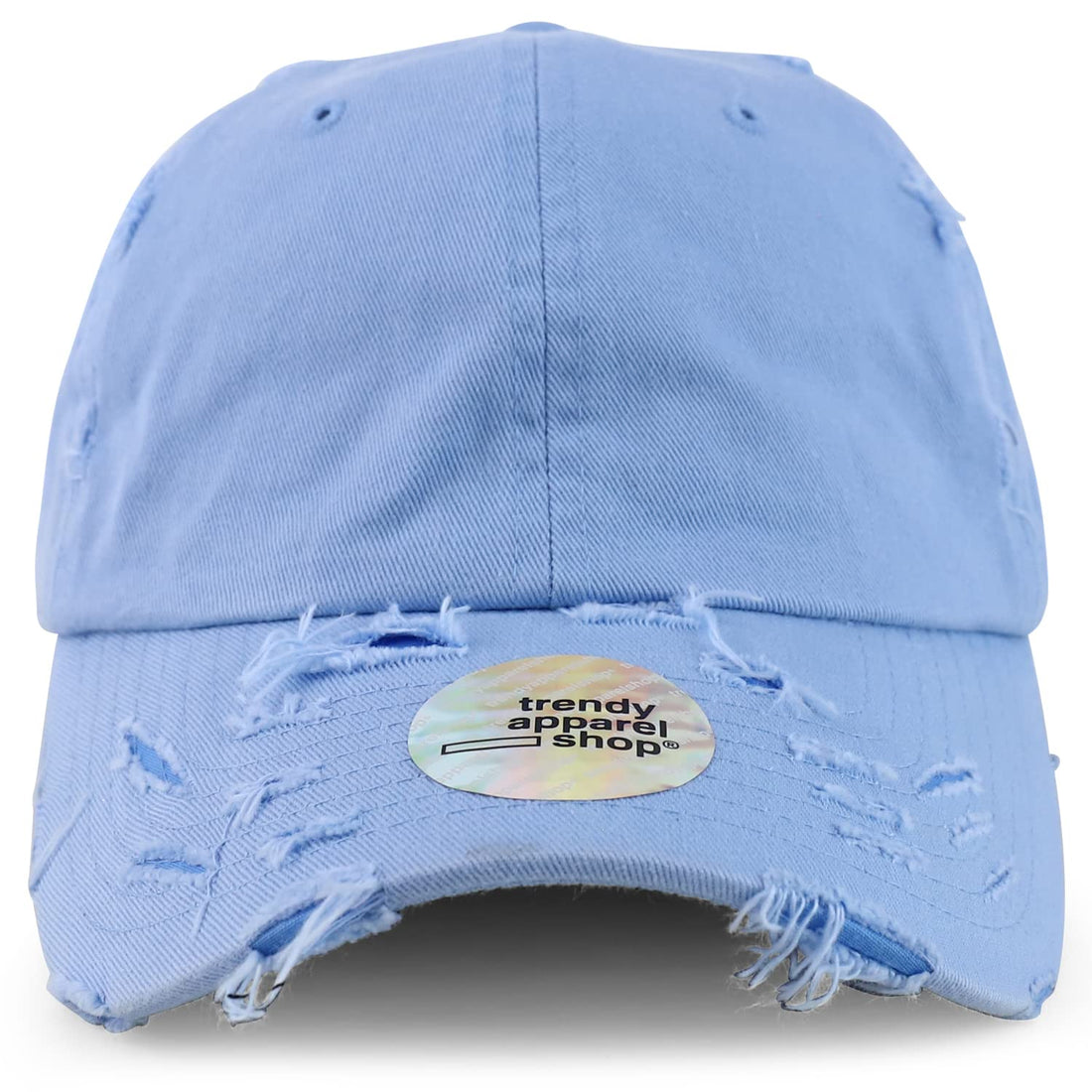 Trendy Apparel Shop Oversized XXL Frayed Unstructured Soft Crown Cotton Dad Hat