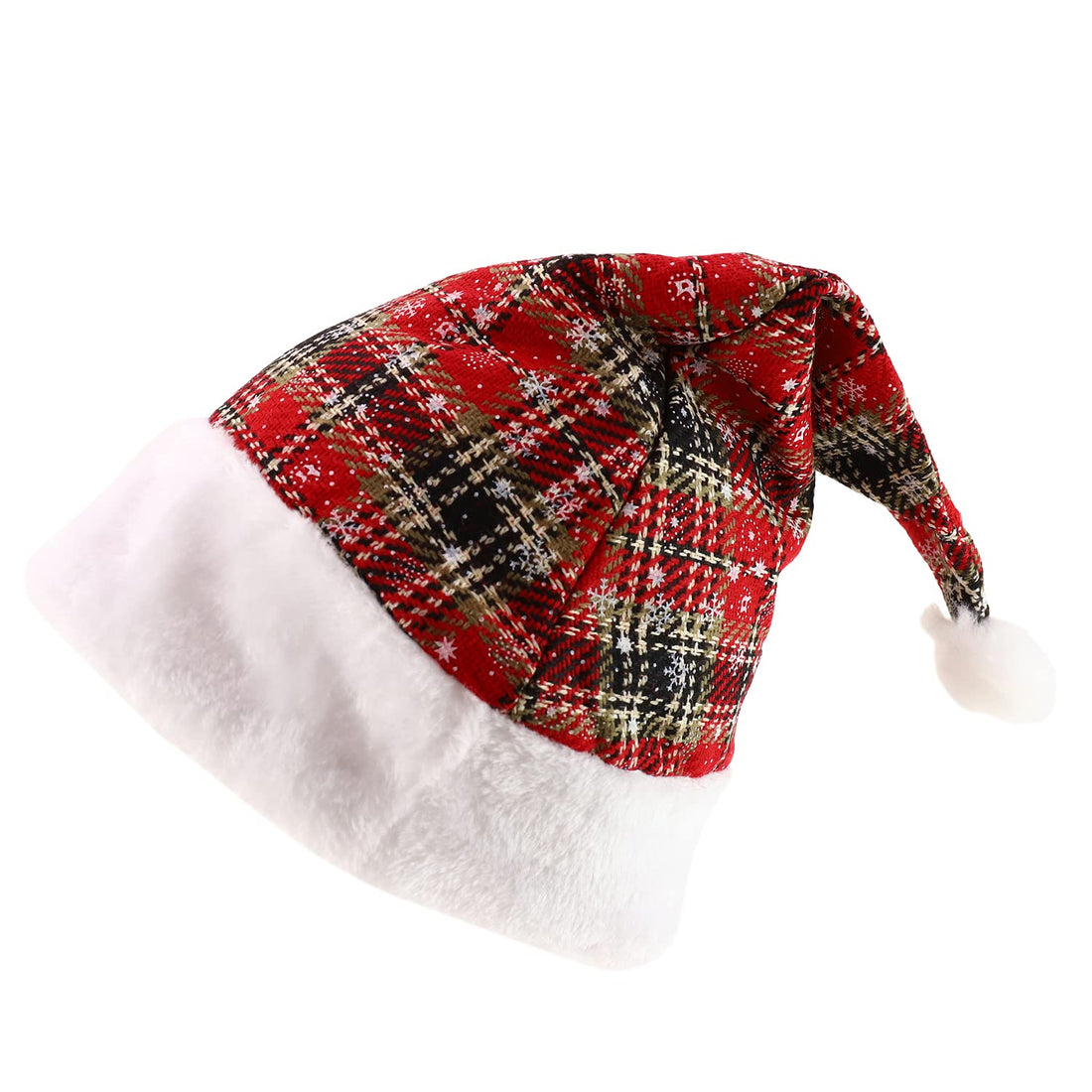 Trendy Apparel Shop Large and Small Snowflakes Christmas Holiday Hats