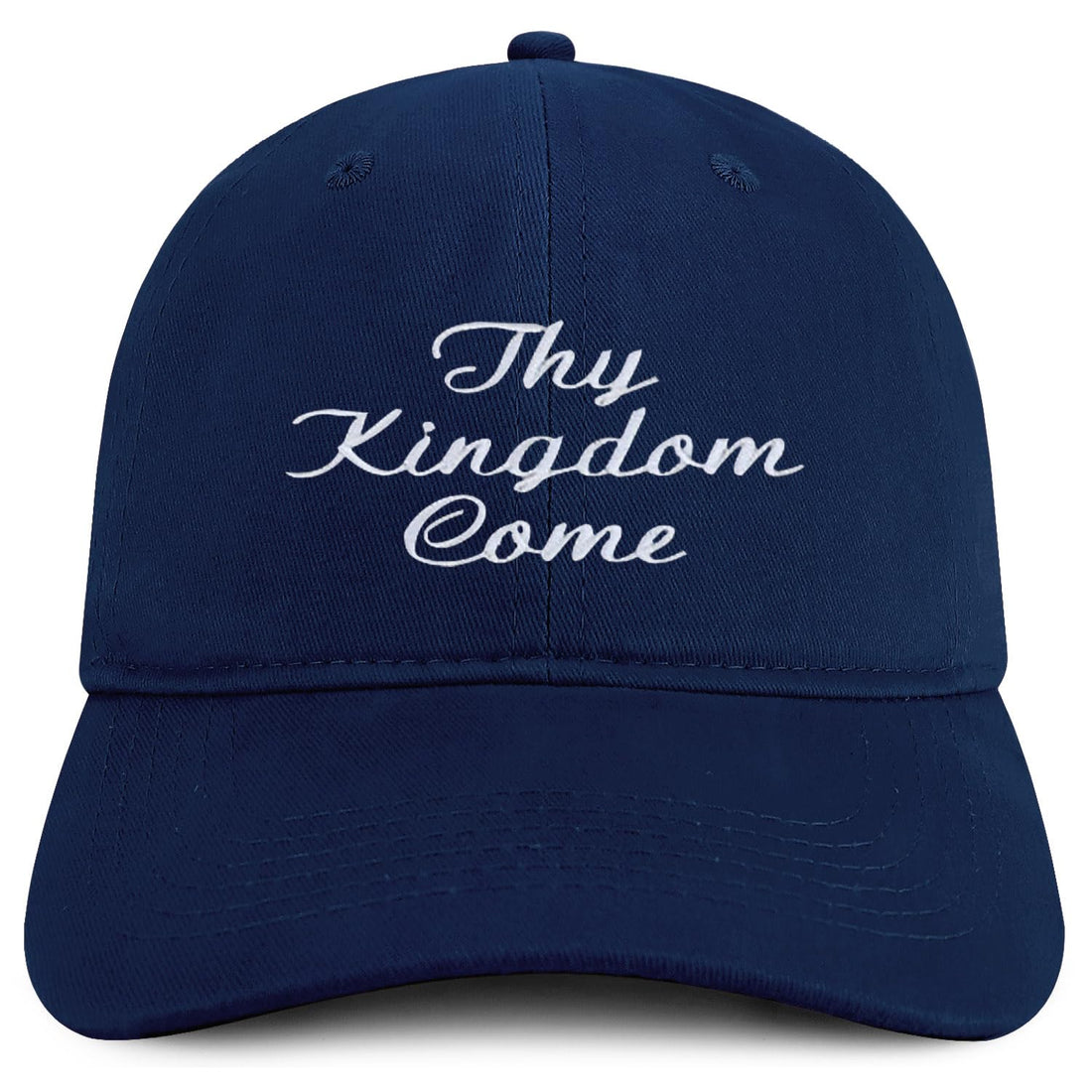 Trendy Apparel Shop Thy Kingdom Come Embroidered Soft Cotton Baseball Cap