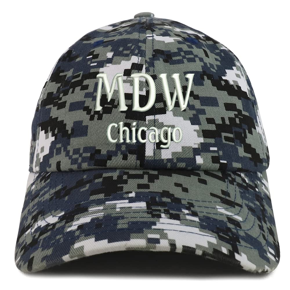 Trendy Apparel Shop MDW Chicago Low Profile Soft Cotton Baseball Cap