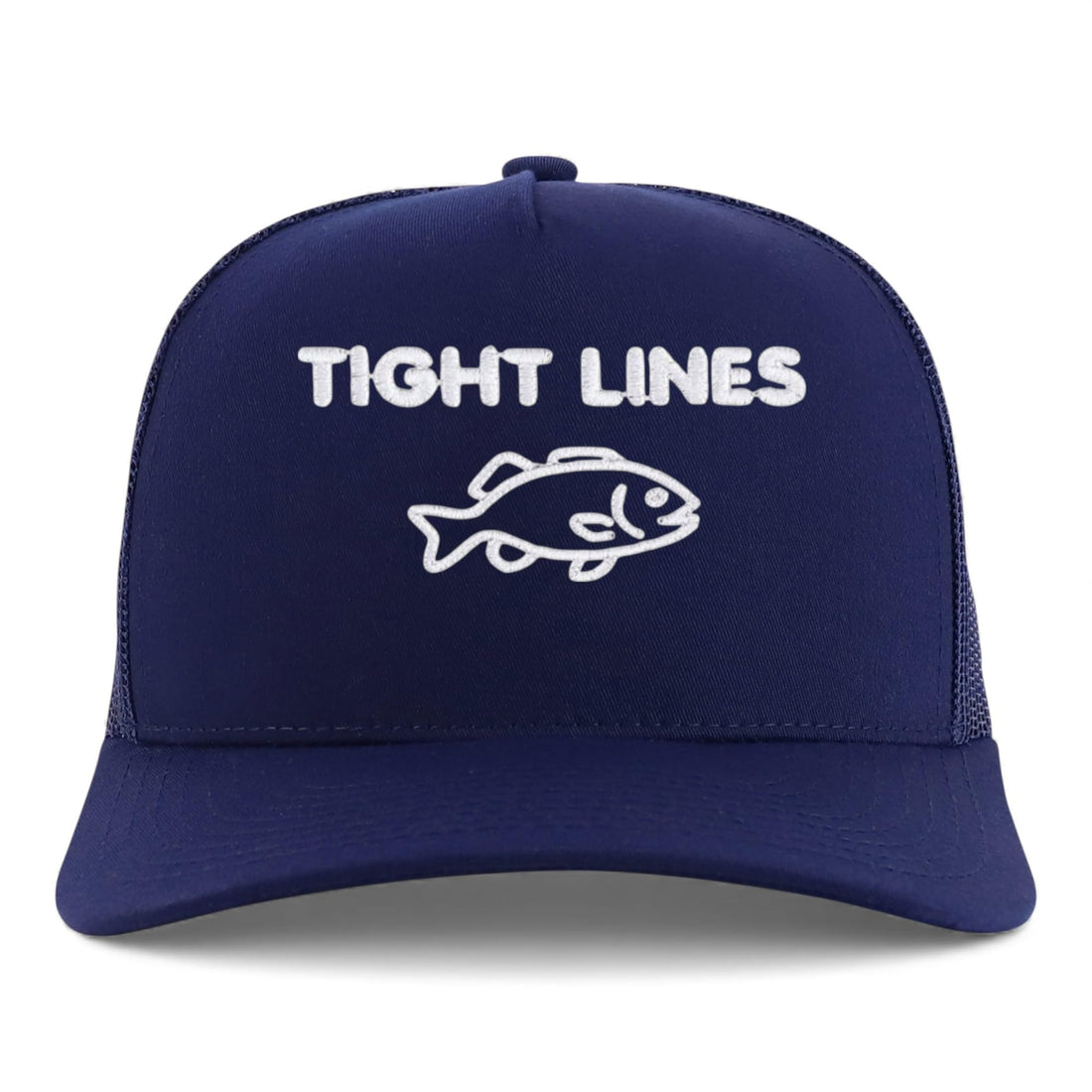 Trendy Apparel Shop Tight Lines Embroidered 5 Panel Snapback Trucker Cap
