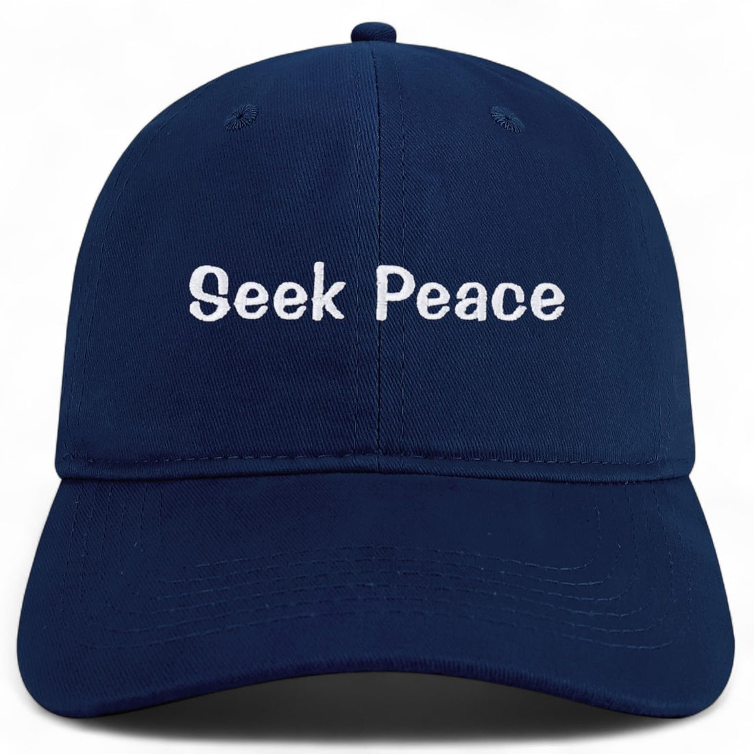 Trendy Apparel Shop Seek Peace Embroidered Cotton Unstructured Low Profile Dad Hat