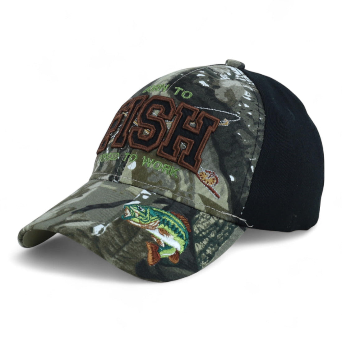 Trendy Apparel Shop 6 Panel Structured Fishing Embroidered Ball Cap