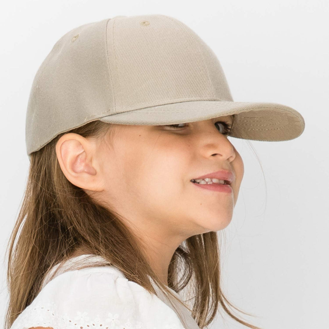 Trendy Apparel Shop Plain Youth Size Kid's Adjustable Structured Baseball Cap