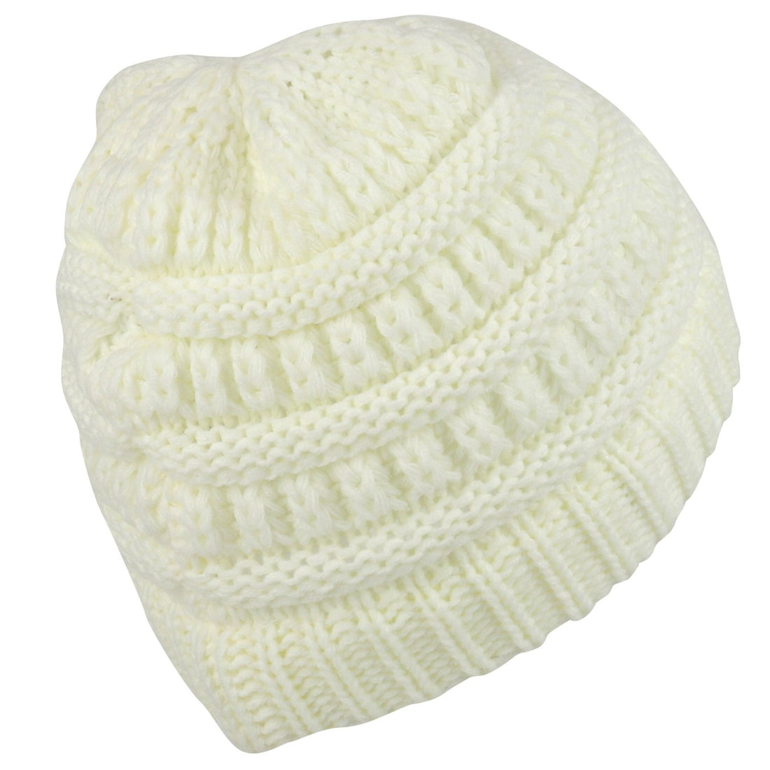Trendy Apparel Shop Kid's Crochet Knit Winter Short Beanie Hat