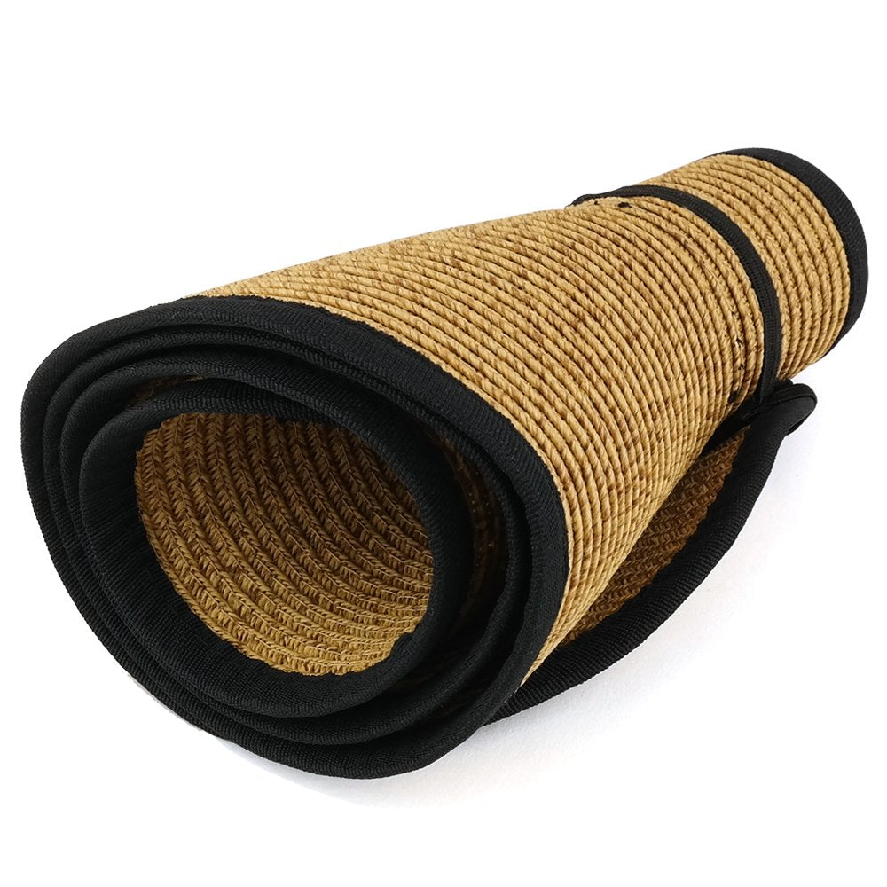 Trendy Apparel Shop Womens UPF 50+ Paper Braid Large Rolled Visor UV Protection Hat