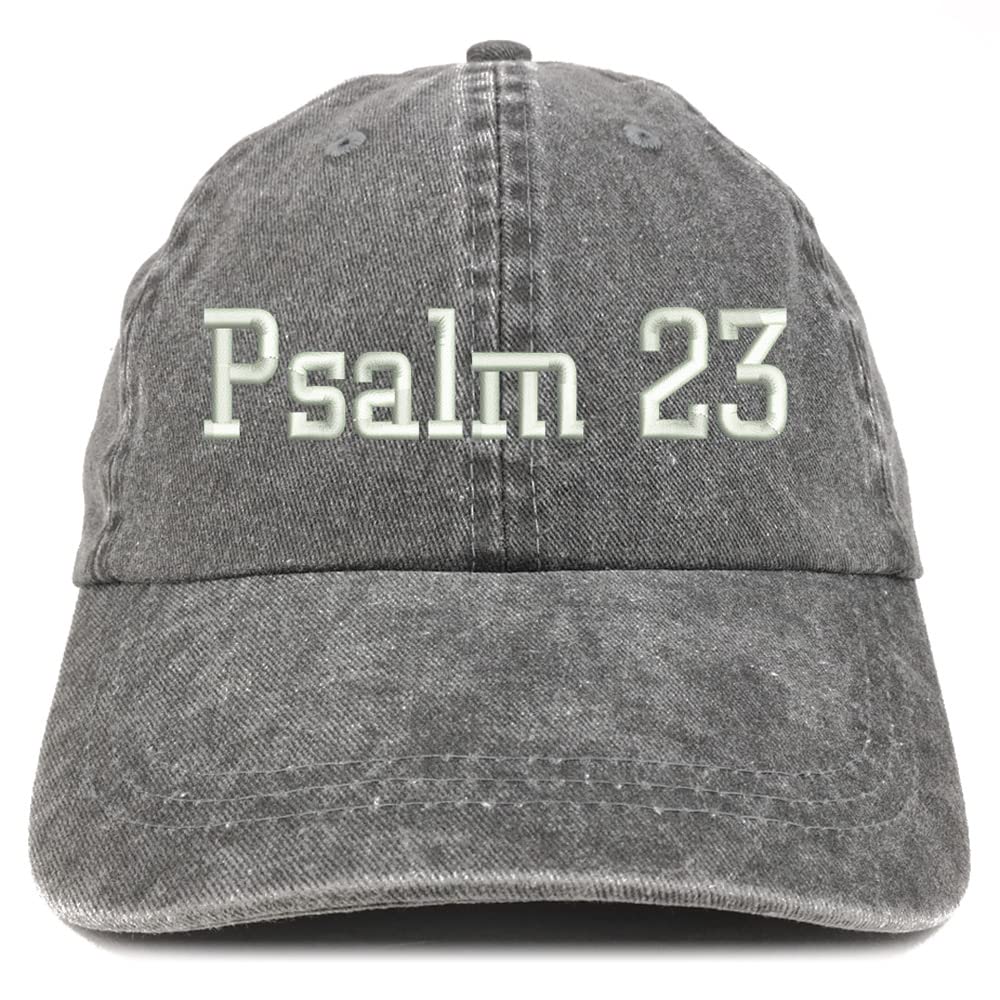 Trendy Apparel Shop Psalm 23 Washed Pigment Dyed Baseball Cap