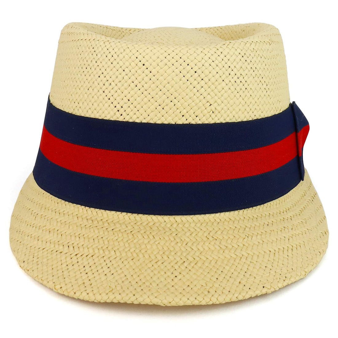 Trendy Apparel Shop Striped Ribbon Grosgrain Band Straw Fashion Baseball Hat
