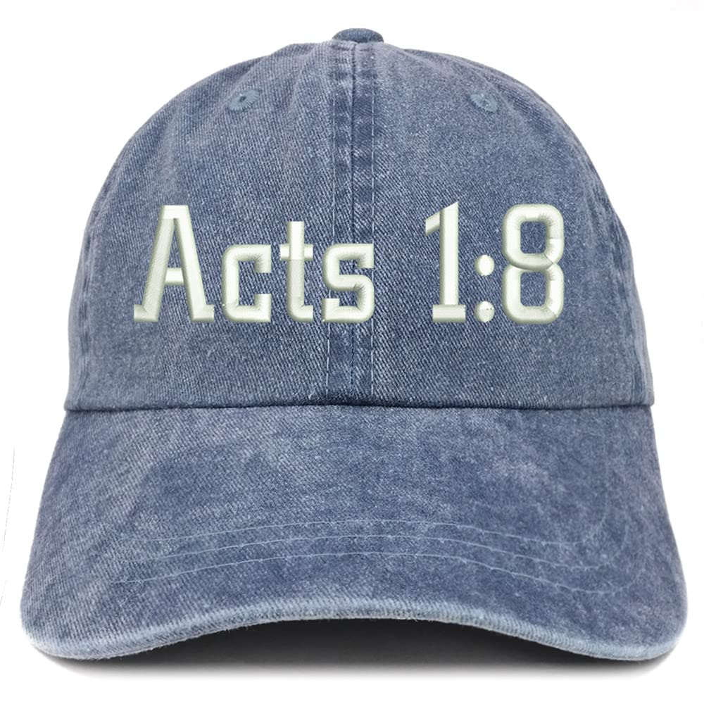 Trendy Apparel Shop Acts 1:8 Washed Pigment Dyed Baseball Cap