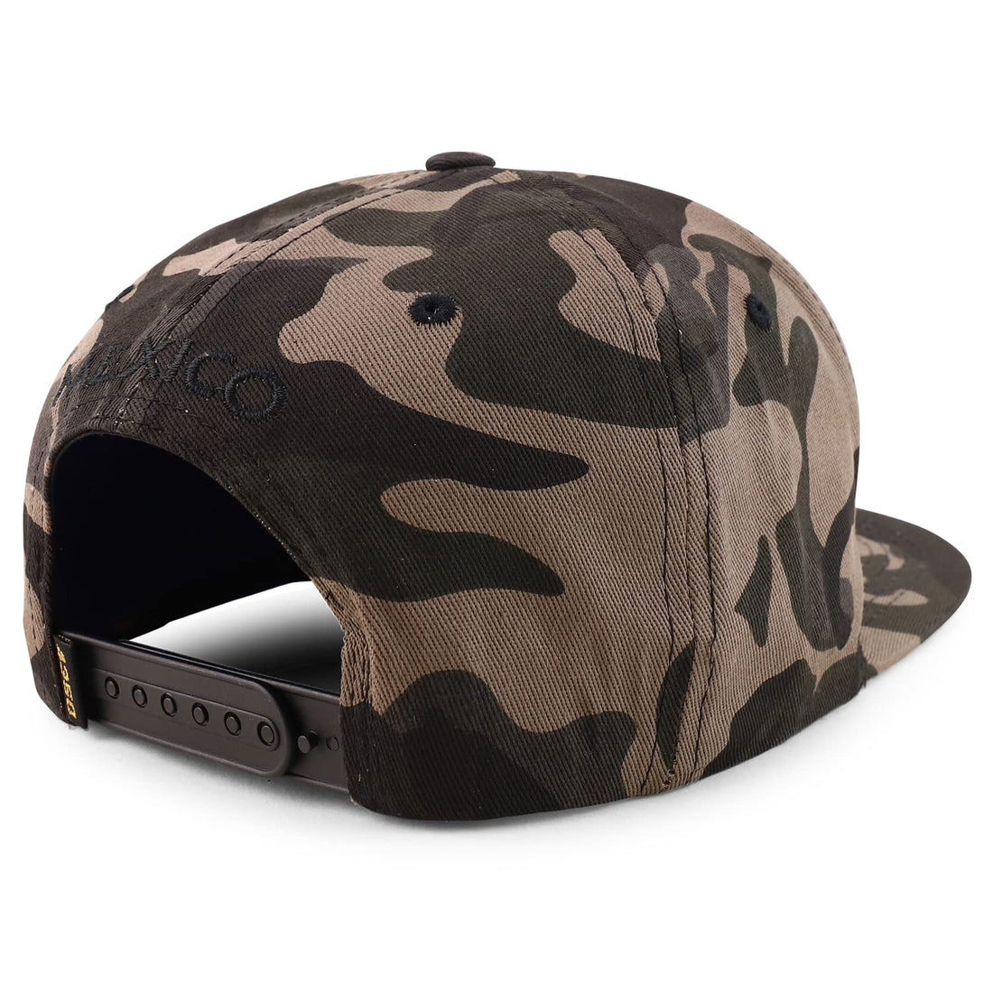 Trendy Apparel Shop Metal Mexico Eagle Decorated Flatbill Snapback Baseball Cap