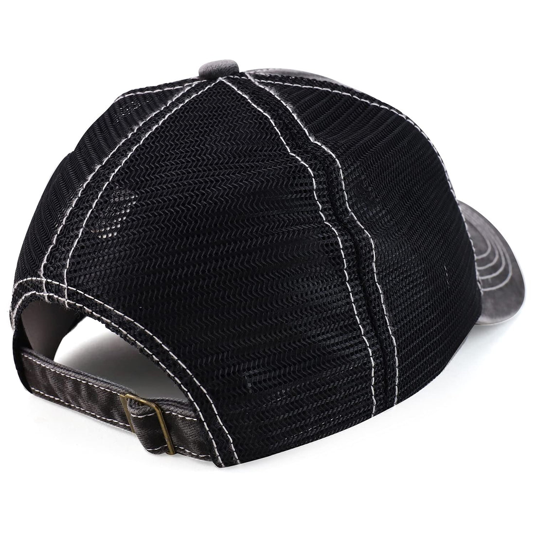 Trendy Apparel Shop Pigment Dyed Front Mesh Back Unstructured Trucker Ball Cap