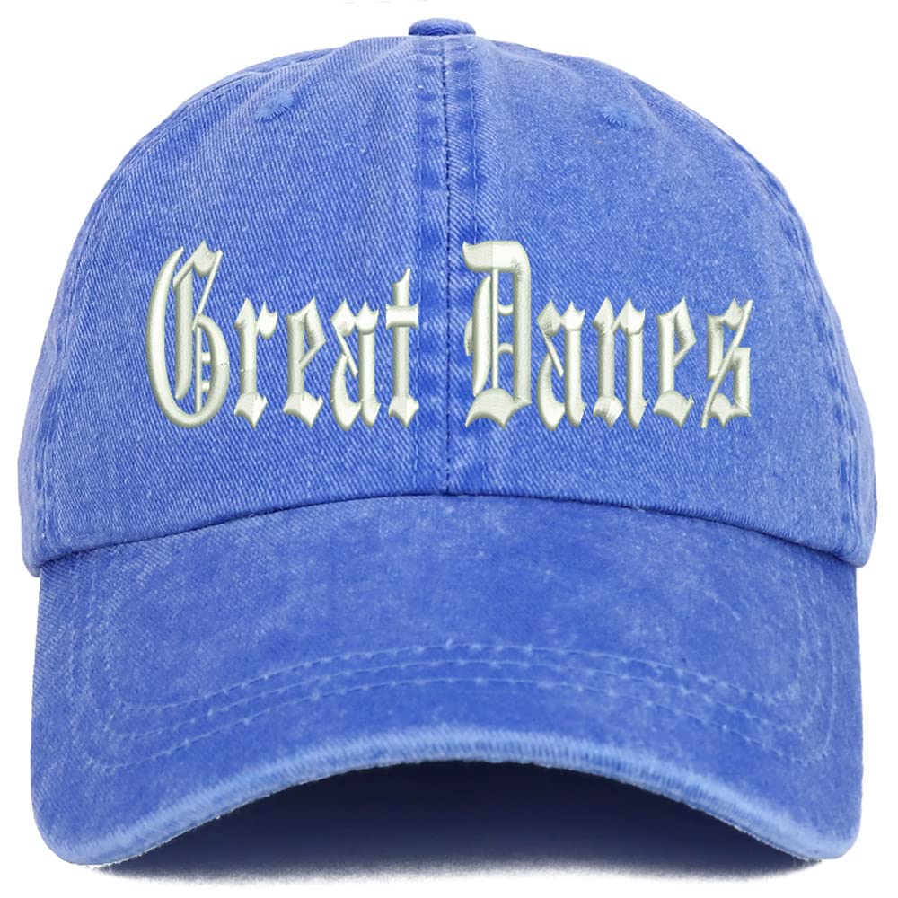 Trendy Apparel Shop Old English Great Danes Washed Pigment Dyed Baseball Cap