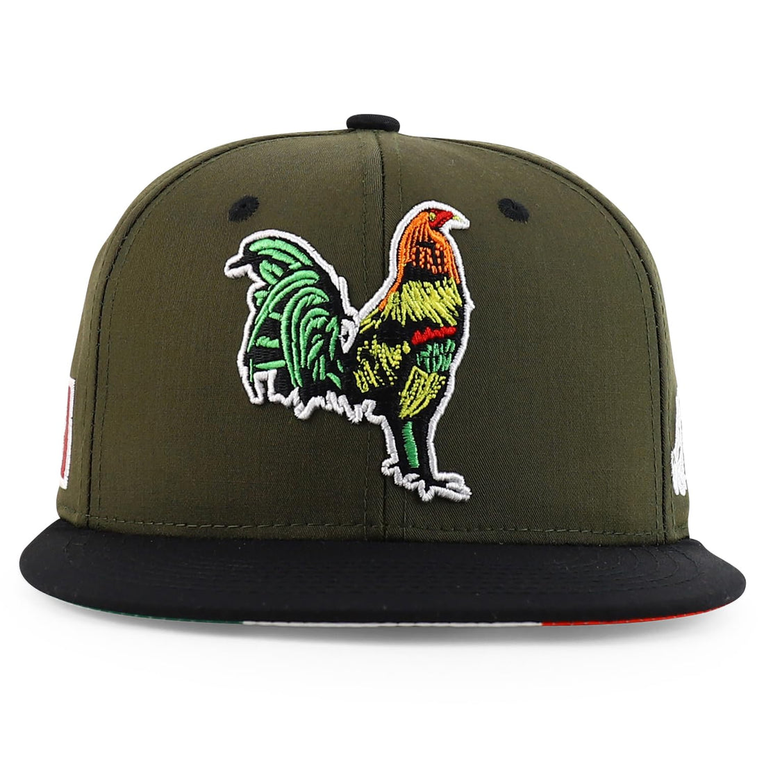 Trendy Apparel Shop 3D Rooster Embroidered Flat Bill Snapback Cap