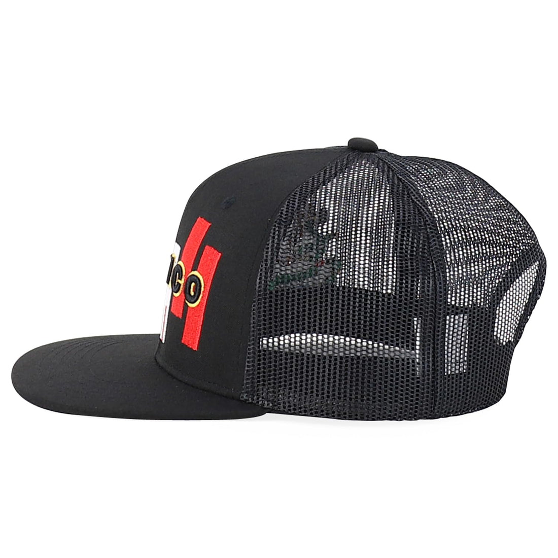 Trendy Apparel Shop 6 Panel Structured 3D Mexico Embroidered Flatbill Snapback Turcker Cap