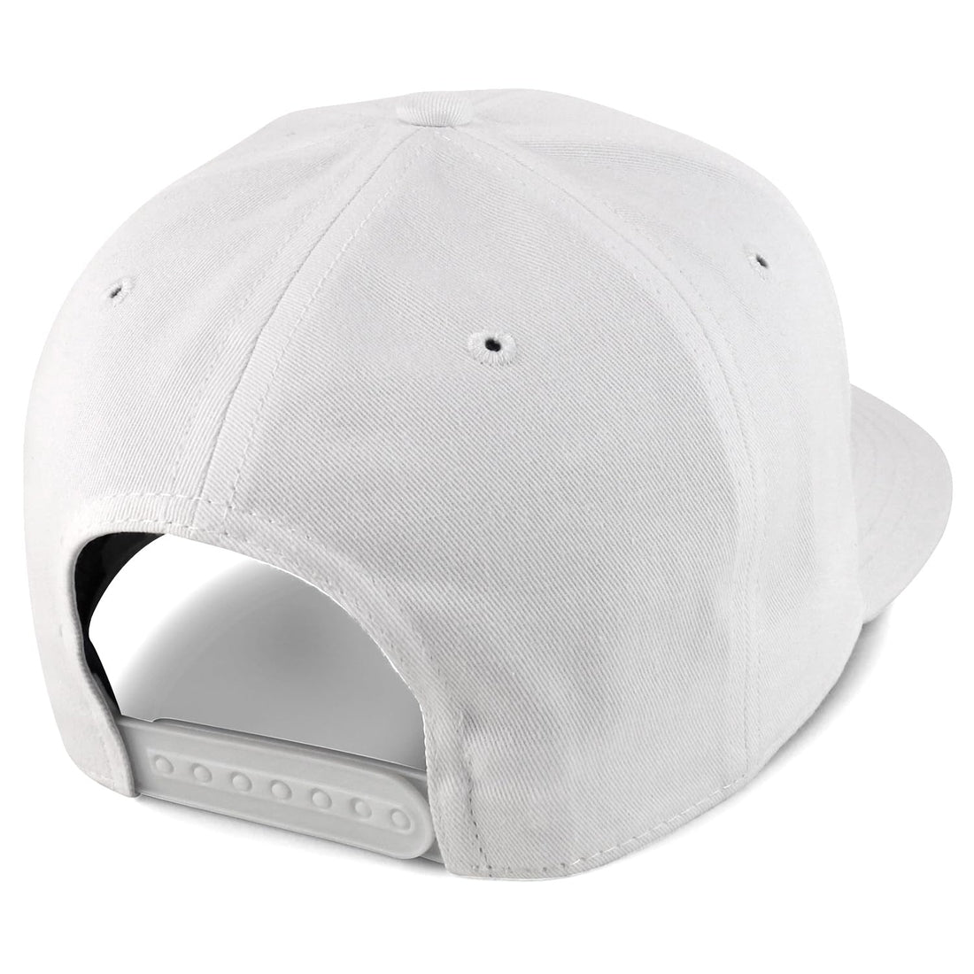 Trendy Apparel Shop 100% Cotton Plain Structured 6 Panels Flatbill Snapback Baseball Cap