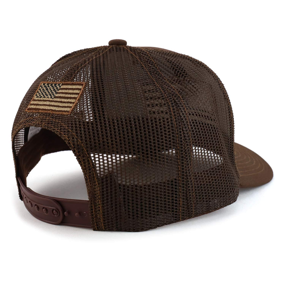 Trendy Apparel Shop 3D USA Flag Embroidered Structured Snapback Mesh Back Cap