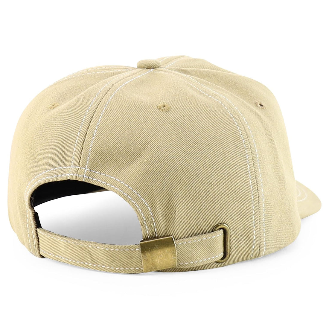 Trendy Apparel Shop XXL Oversize Unstructured Washed Cotton Ball Cap with White Stitching