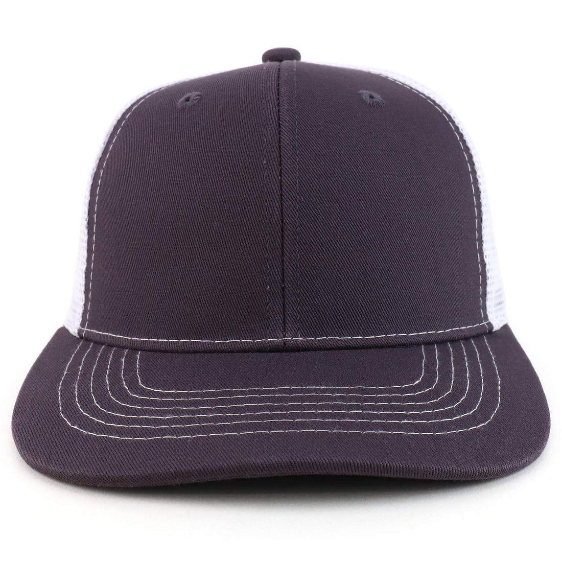 Trendy Apparel Shop Low Profile Two Tone Mesh Back Trucker Baseball Cap