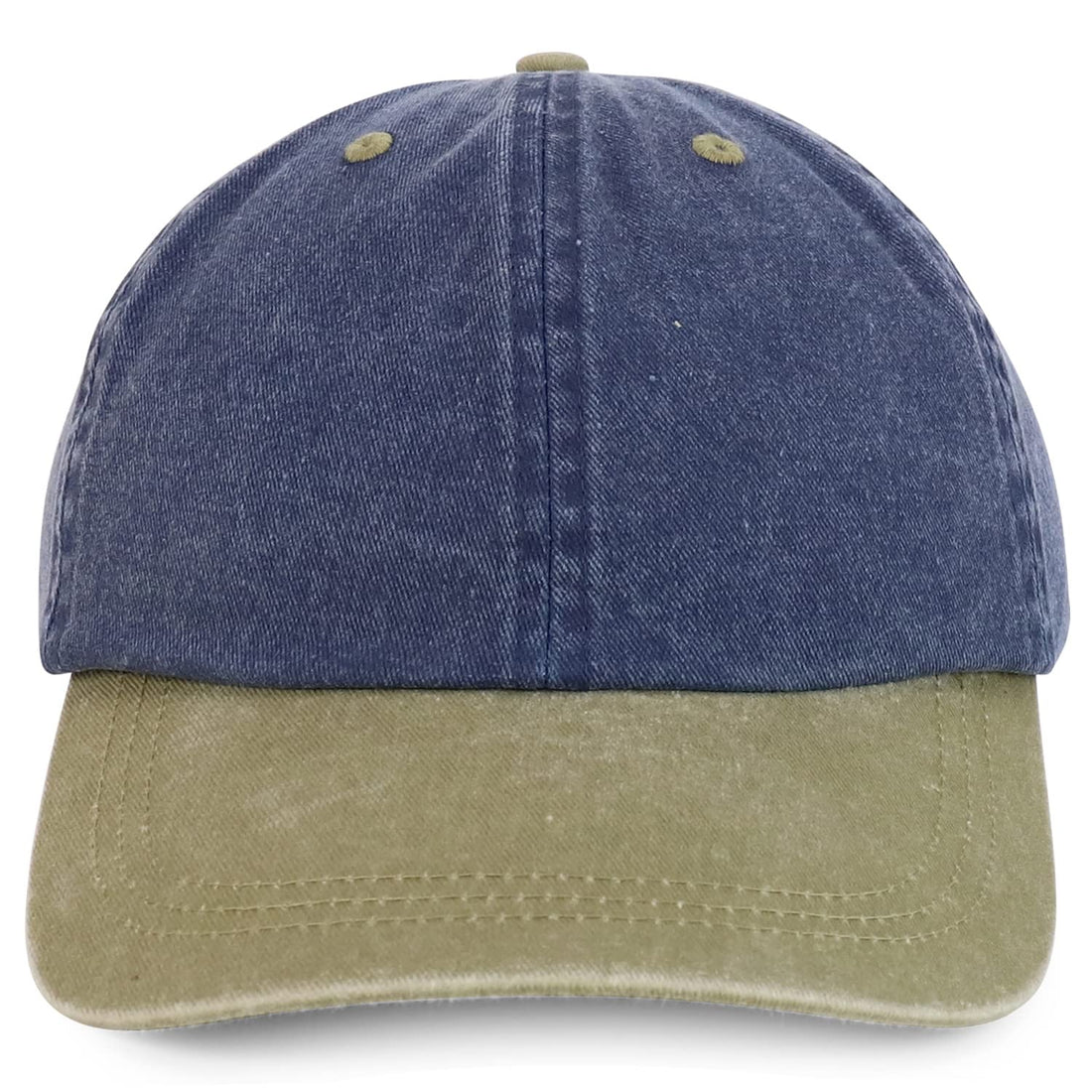 Trendy Apparel Shop Oversize 2XL Pigment Dyed Two Tone Baseball Cap