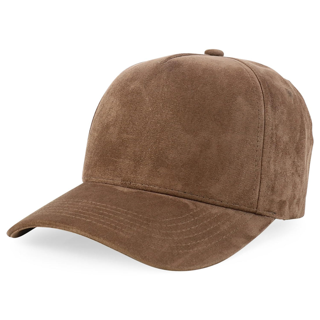 Trendy Apparel Shop 5 Panel Structured Soft Suede Snapback Ball Cap