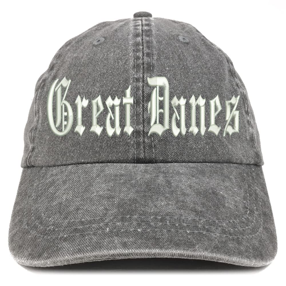 Trendy Apparel Shop Old English Great Danes Washed Pigment Dyed Baseball Cap