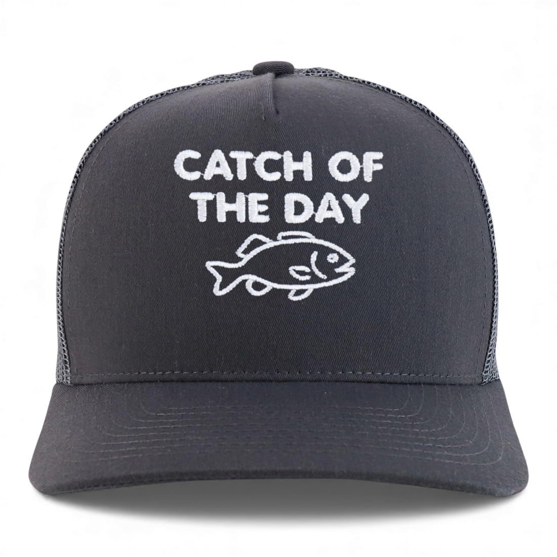 Trendy Apparel Shop Catch of The Day Embroidered 5 Panel Snapback Trucker Cap