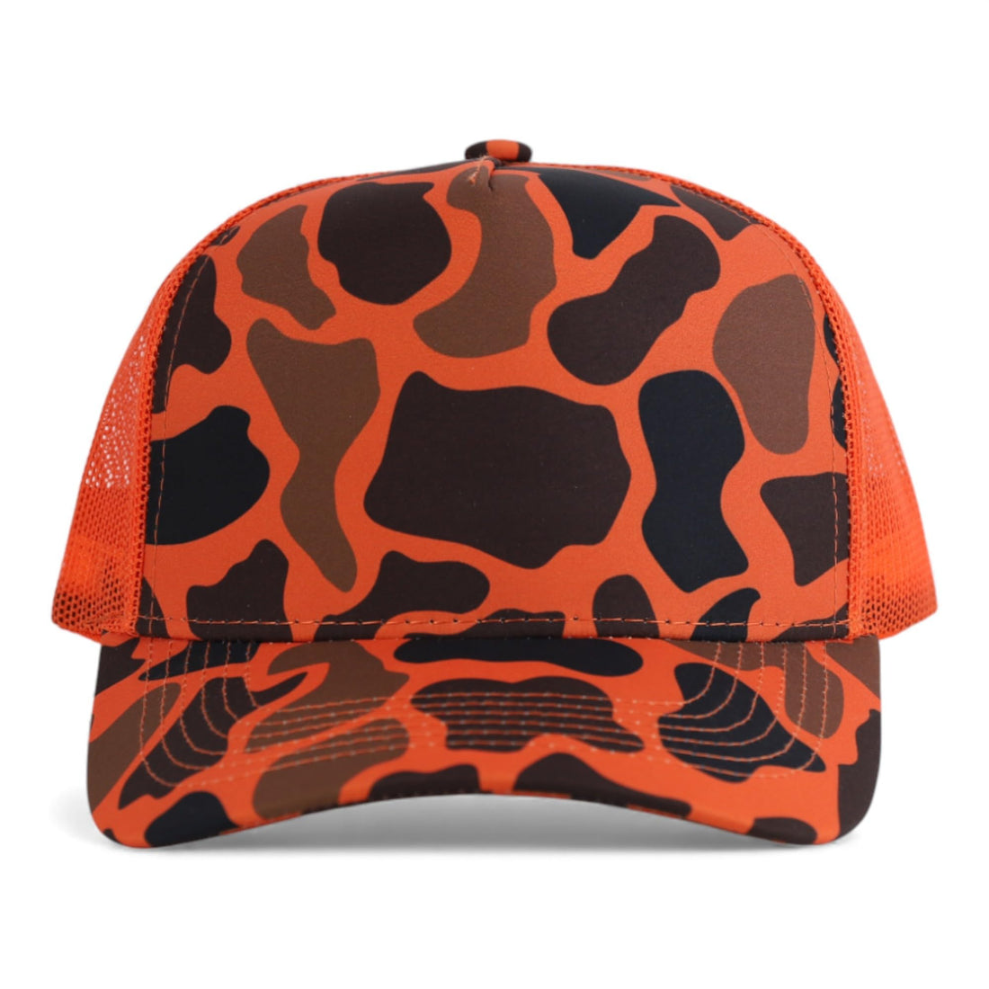 Trendy Apparel Shop 5 Panel Structured Crown Curved Bill Trucker Cap