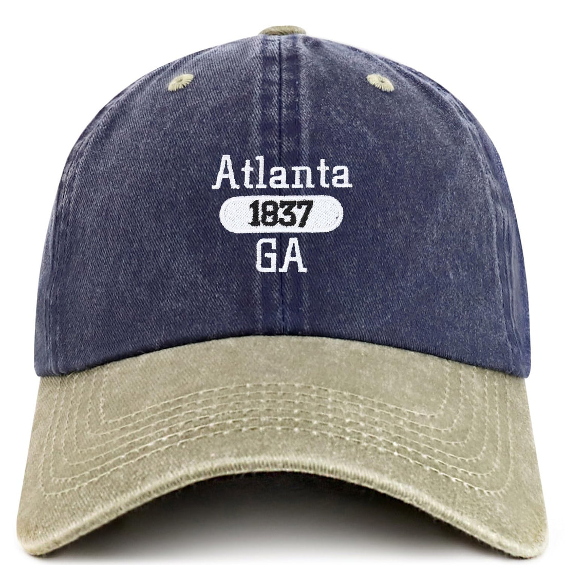 Trendy Apparel Shop Atlanta Est.1837 Embroidered Pigment Dyed Cotton Baseball Cap