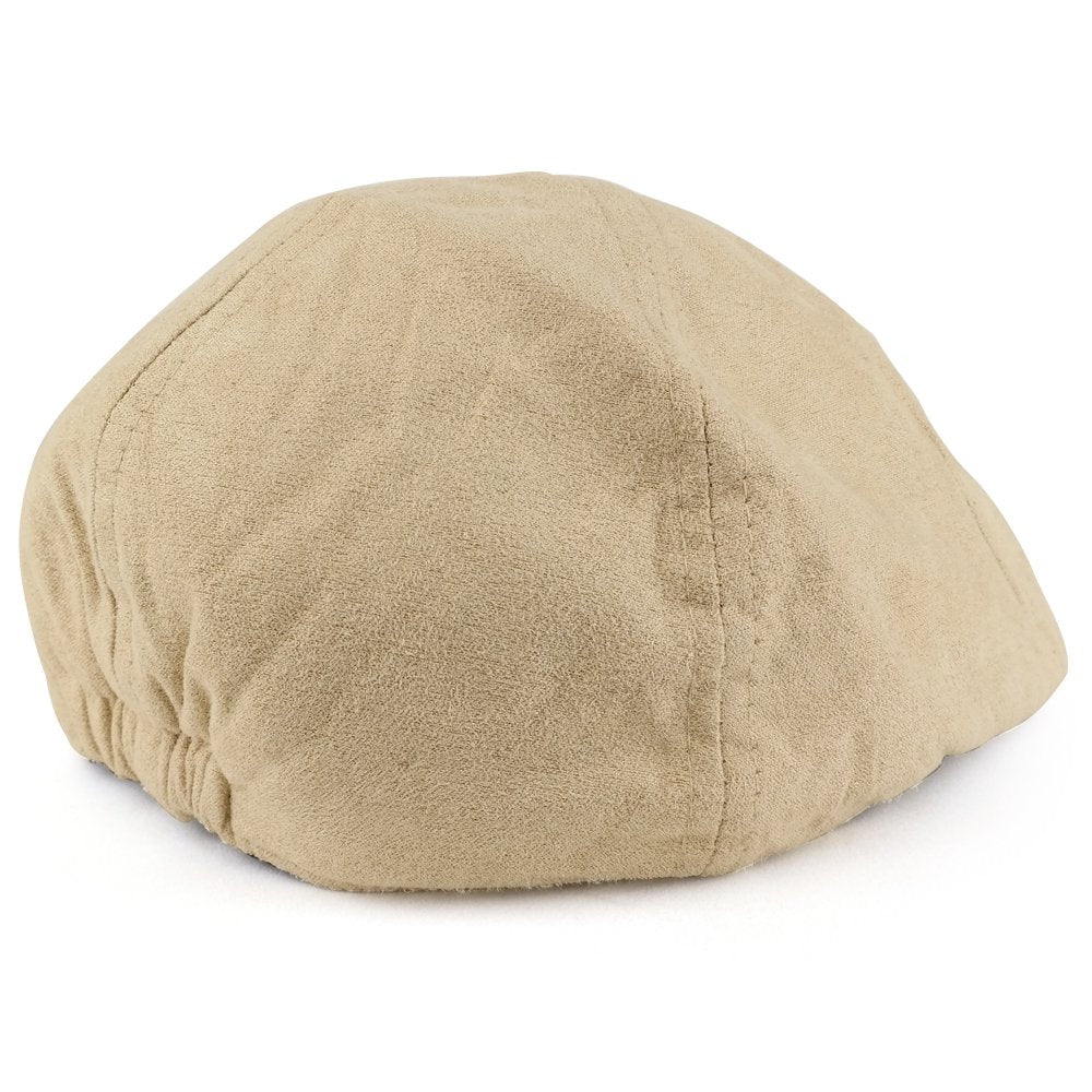 Trendy Apparel Shop Plain Suede Ivy Cap Lined with Quilted Satin
