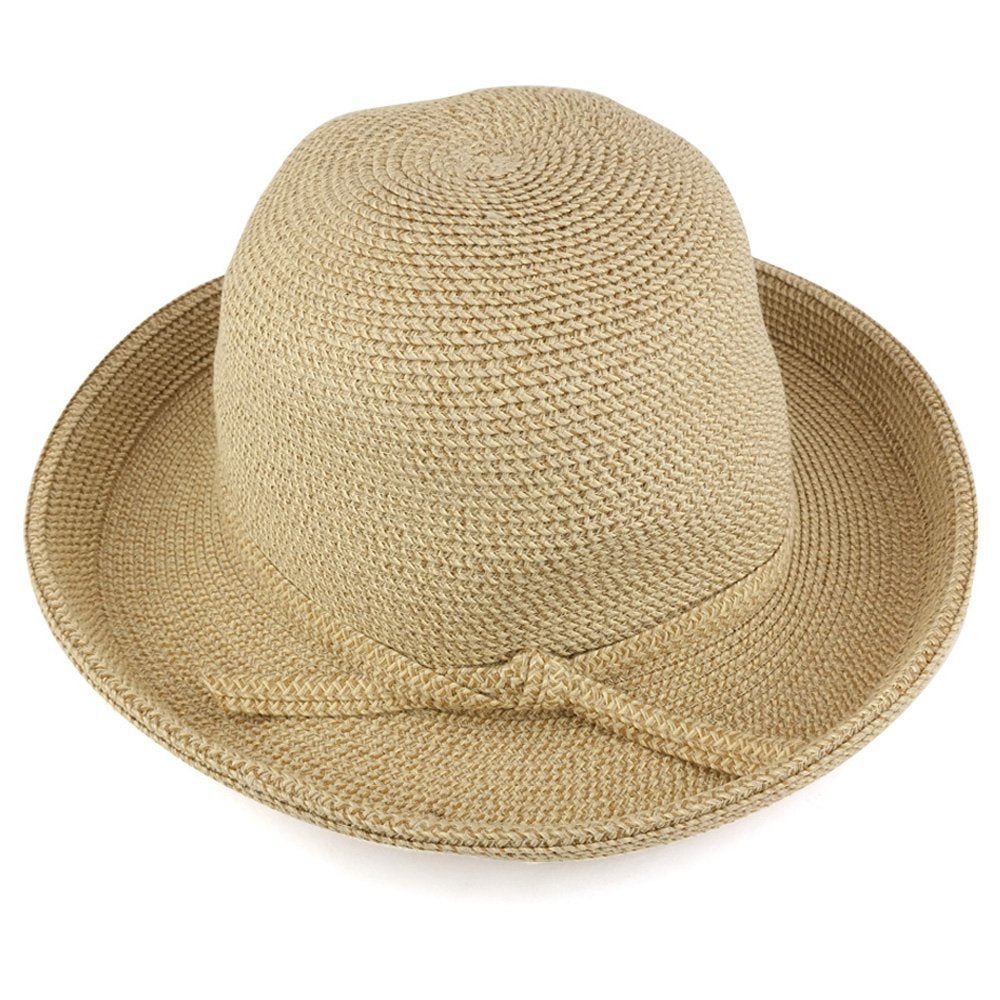 Trendy Apparel Shop Ladies Large Kettle Brim Stylish Paper Braid Summer Hat