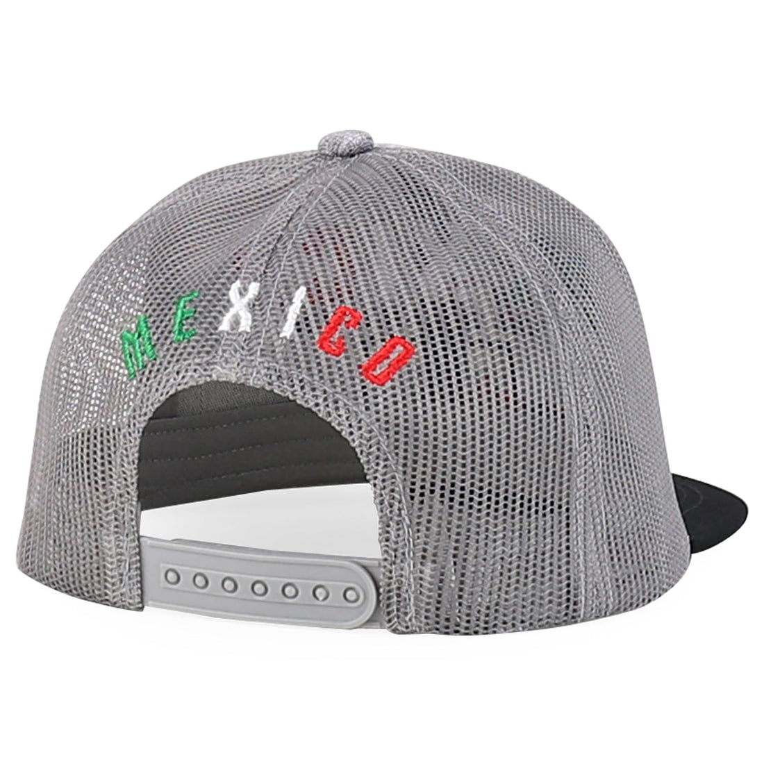 Trendy Apparel Shop 6 Panel Structured 3D Mexico Embroidered Flatbill Snapback Turcker Cap