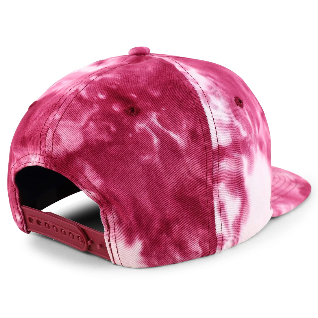Trendy Apparel Shop Plain 100% Cotton Tie Dyed Pattern Flatbill Snapback Baseball Cap