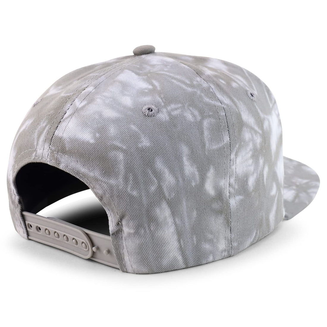 Trendy Apparel Shop Plain 100% Cotton Tie Dye Fabric Pattern Flatbill Snapback Baseball Cap