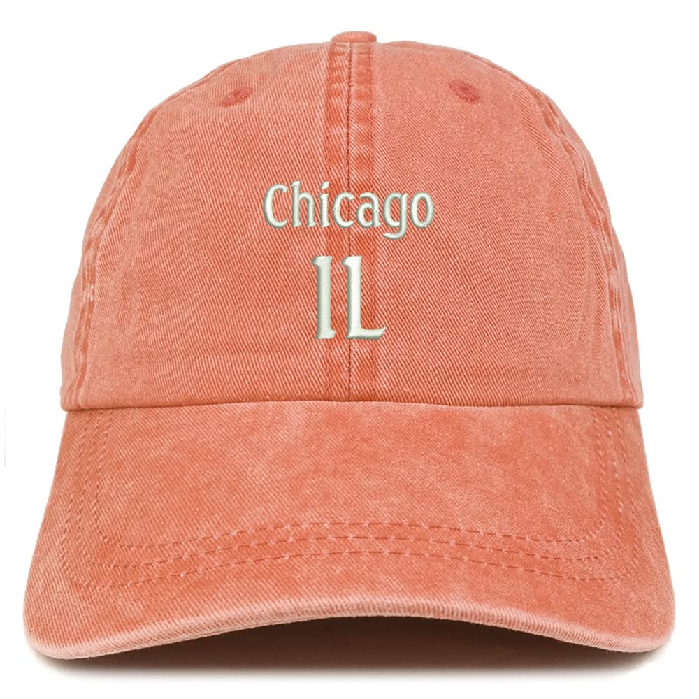 Trendy Apparel Shop Chicago IL Embroidered Pigment Dyed Washed Baseball Cap