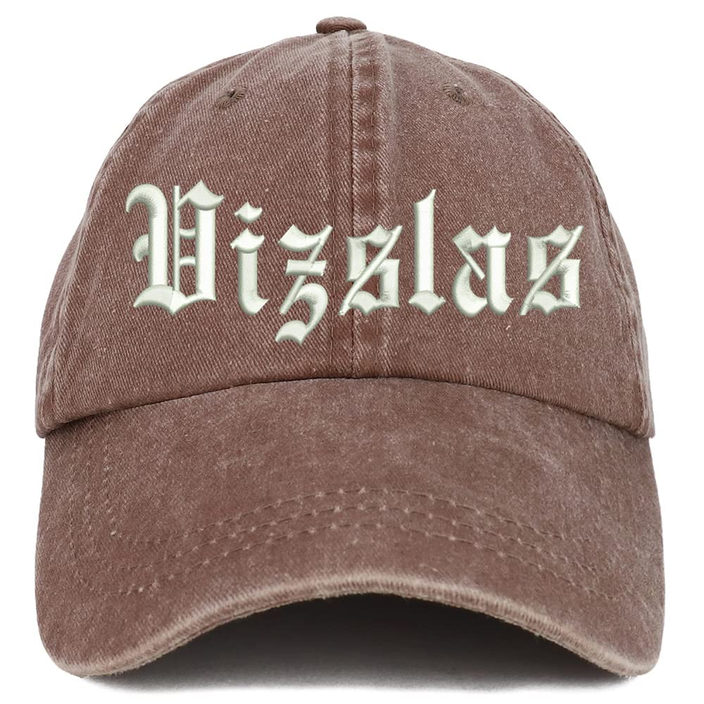 Trendy Apparel Shop Old English Vizslas Washed Pigment Dyed Baseball Cap