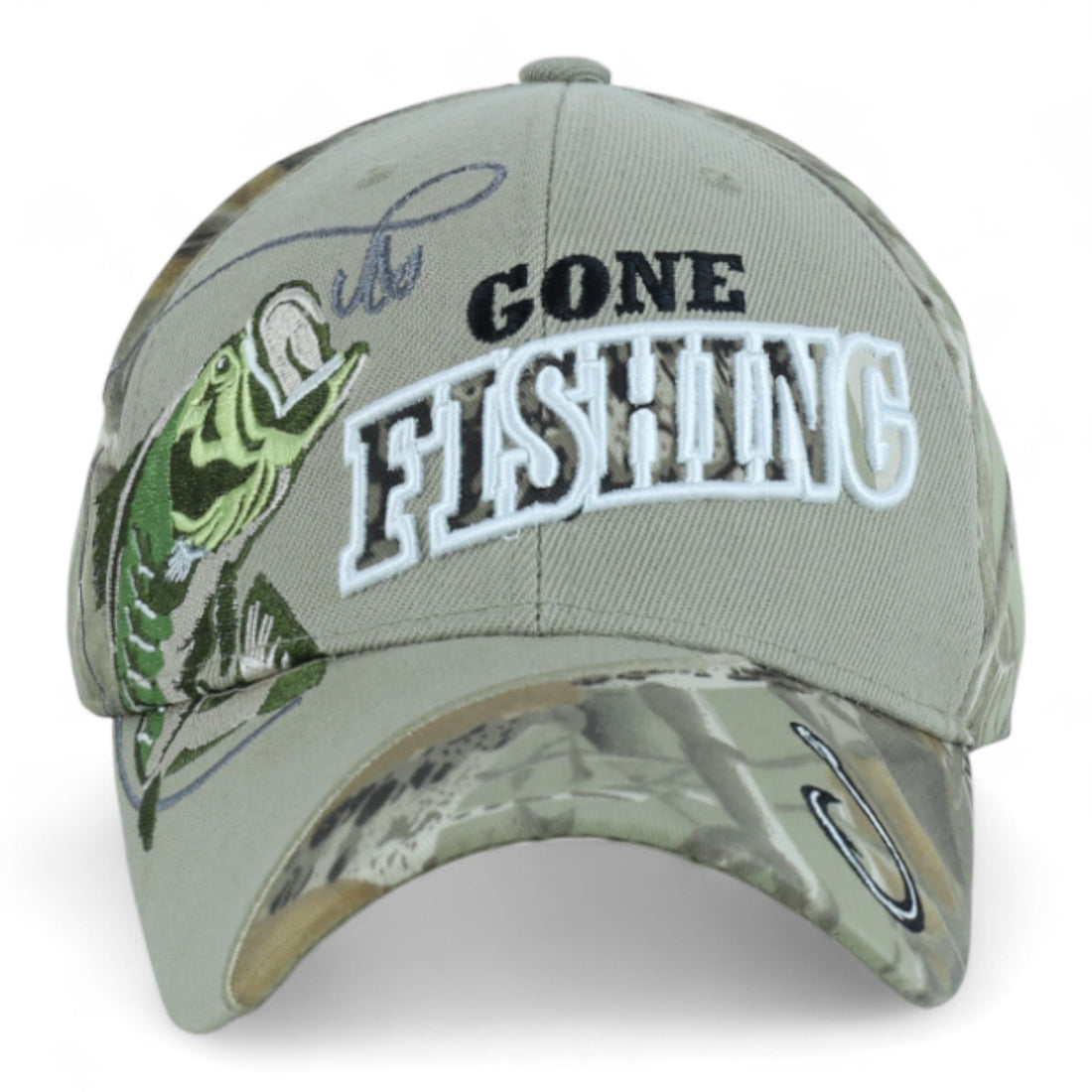 Trendy Apparel Shop 6 Panel Structured Fishing Embroidered Ball Cap