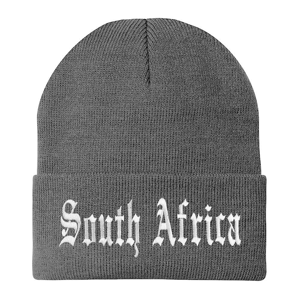 Trendy Apparel Shop South Africa Old English Embroidered Long Cuff Beanie