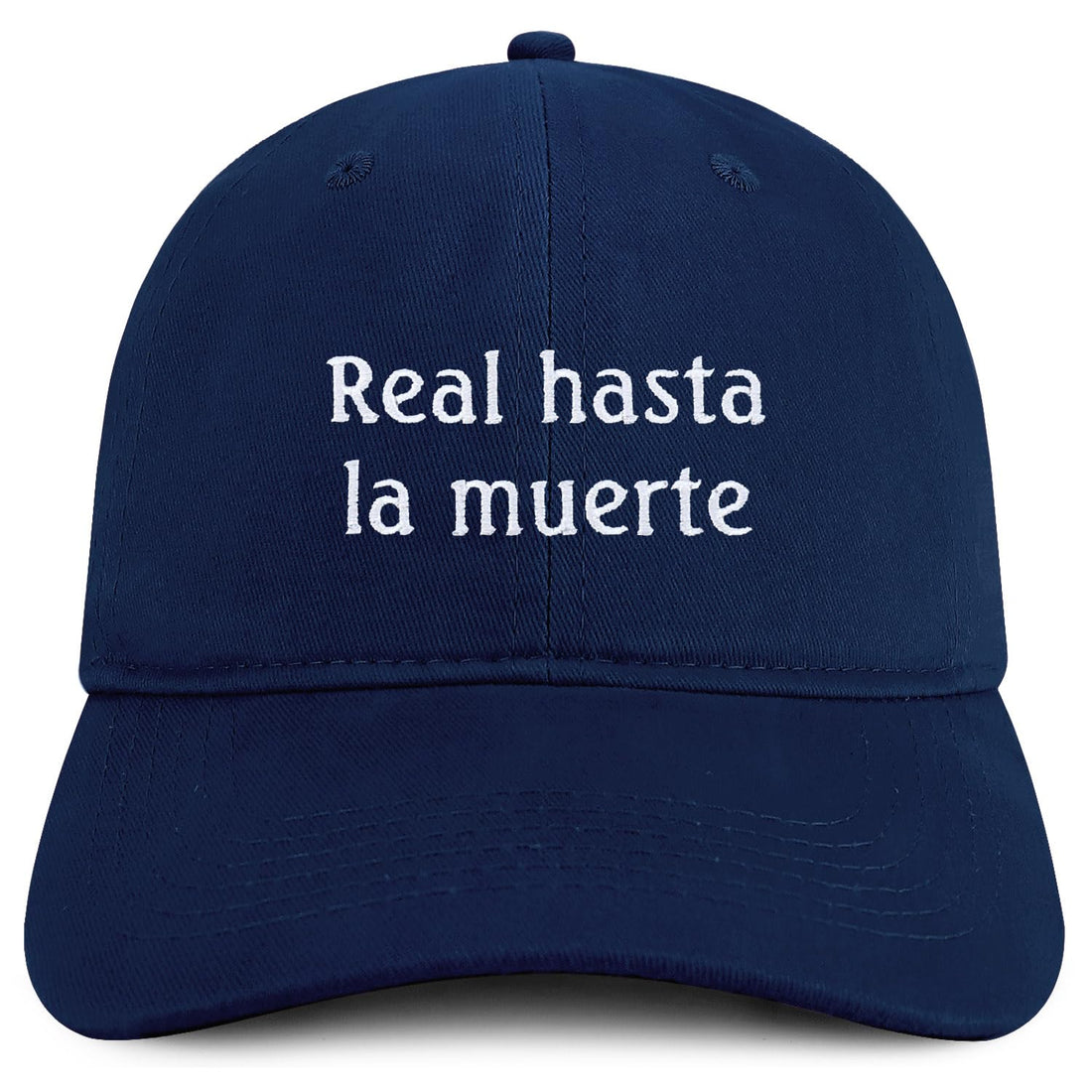 Trendy Apparel Shop Real Hasta la Muerte Embroidered Cotton Low Profile Dad Hat
