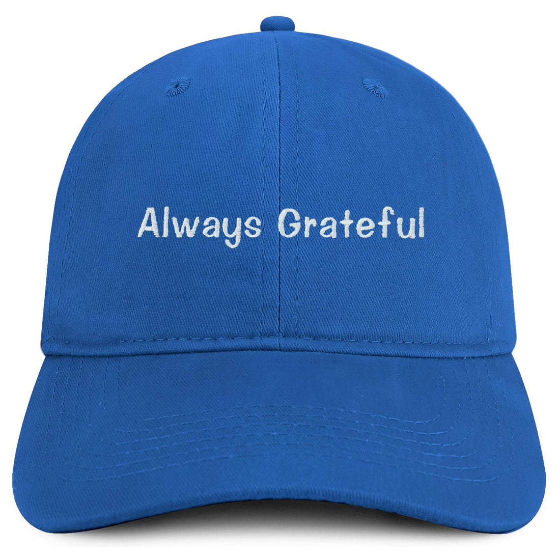 Trendy Apparel Shop Always Grateful Embroidered Cotton Unstructured Low Profile Dad Hat