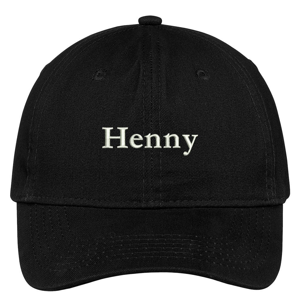 Trendy Apparel Shop Henny Embroidered Soft Crown 100% Brushed Cotton Cap