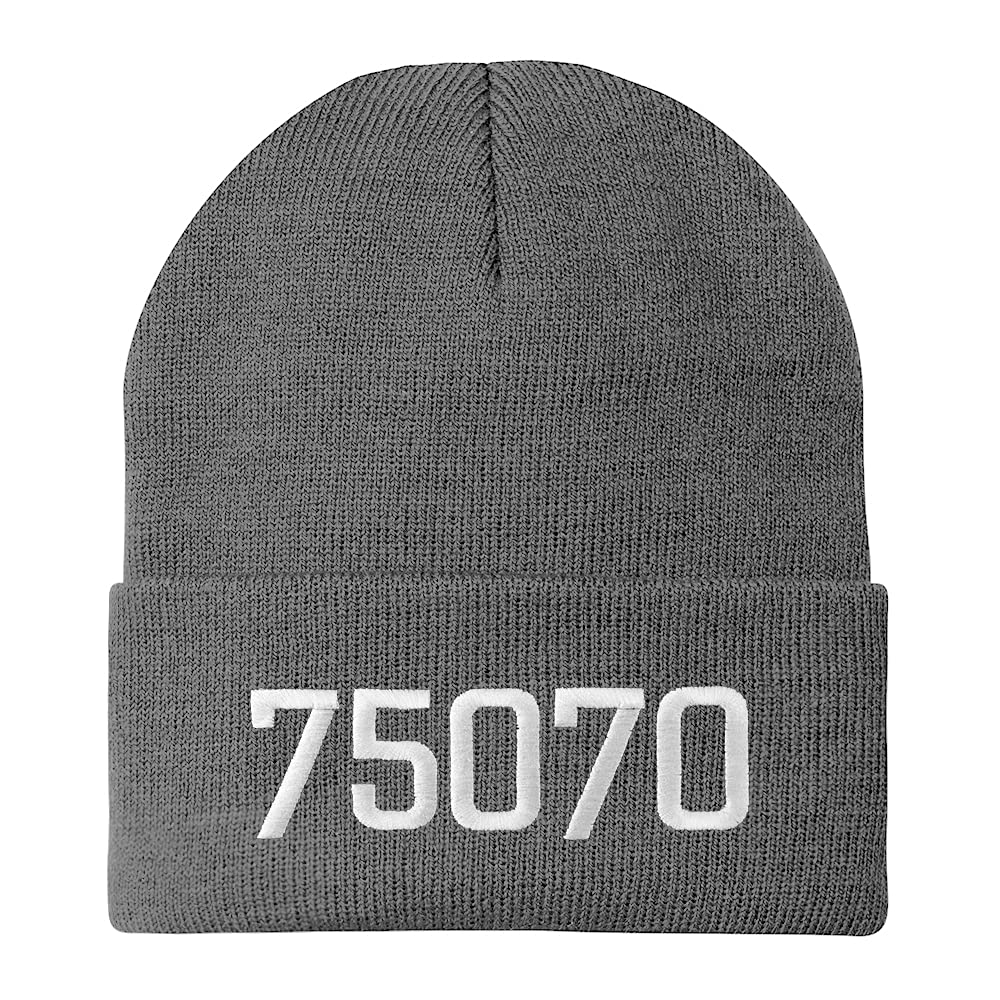 Trendy Apparel Shop 75070 McKinney TX Old English Embroidered Long Cuff Beanie