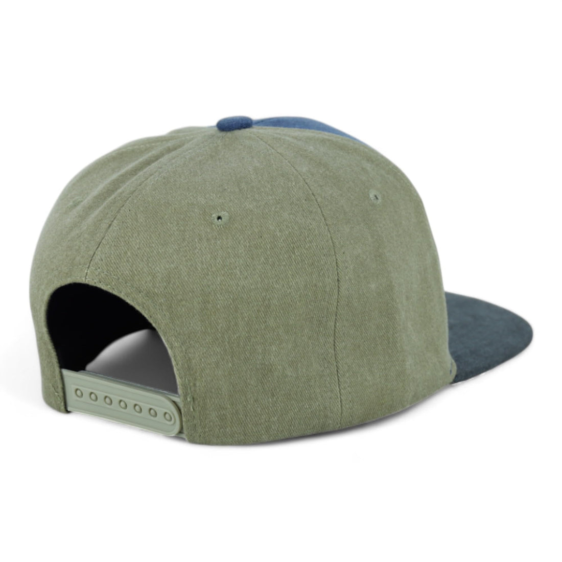 Trendy Apparel Shop Rodeo Design Embroidered Washed Cotton Flat Bill Snapback Cap
