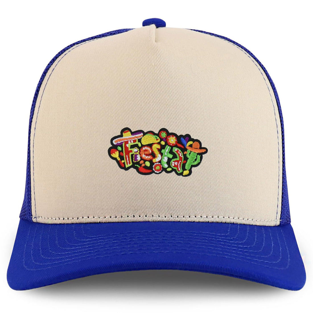 Trendy Apparel Shop Mexican Fiesta Party Embroidered Patch Trucker Cap