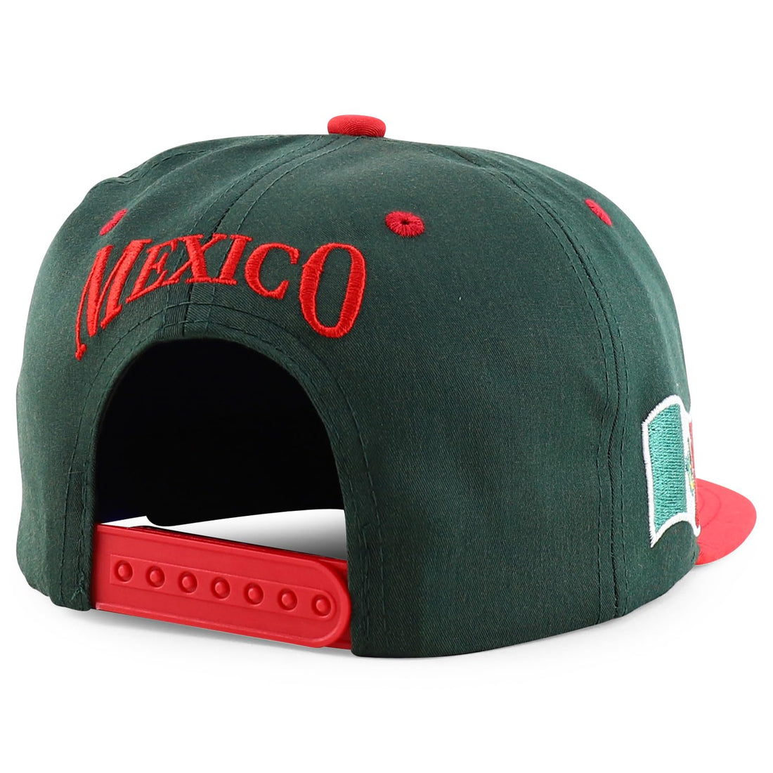 Trendy Apparel Shop 6 Panel Structured Mexico Eagle Flat Bill Snapback Baseball Cap