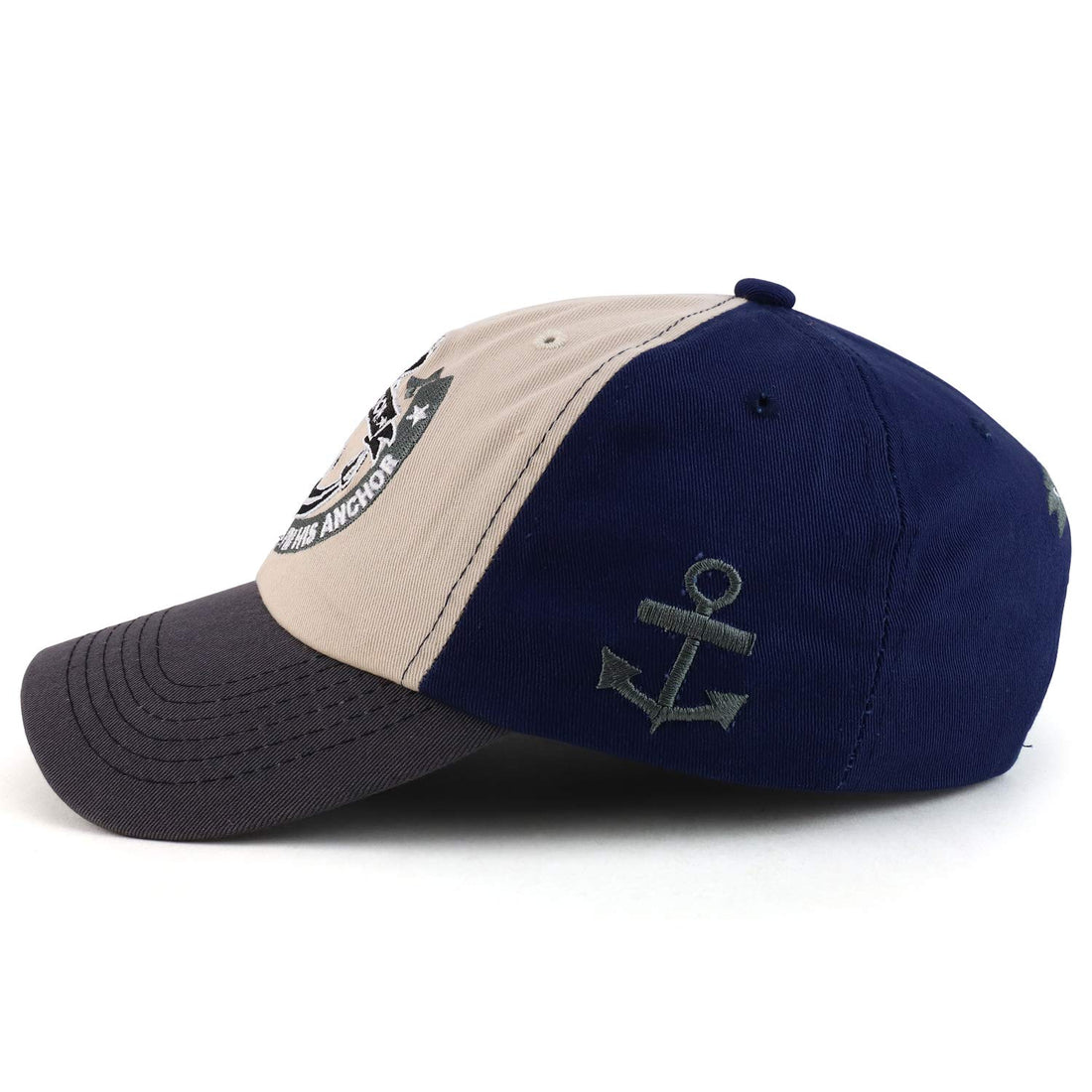 Trendy Apparel Shop Anchor Sailor Embroidered Unstructured Baseball Cap