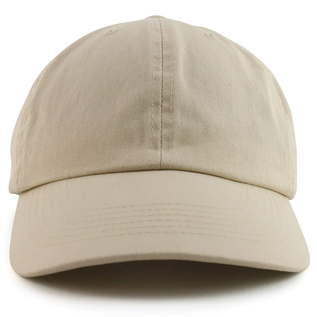 Trendy Apparel Shop Oversize XXL Plain Unstructured Soft Crown Cotton Dad Hat