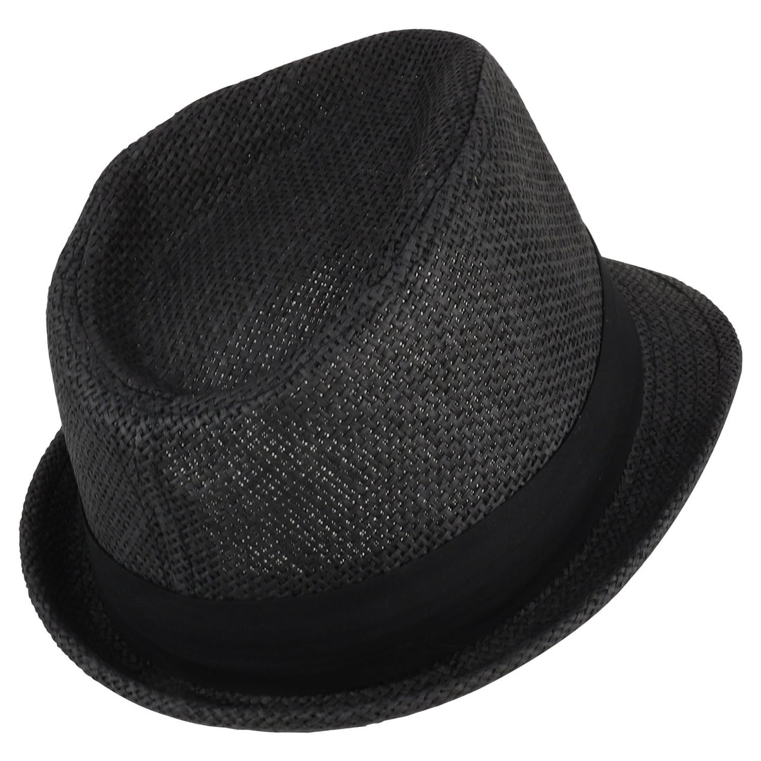 Trendy Apparel Shop Kid's Lightweight Straw Fedora Hat with Hat Band