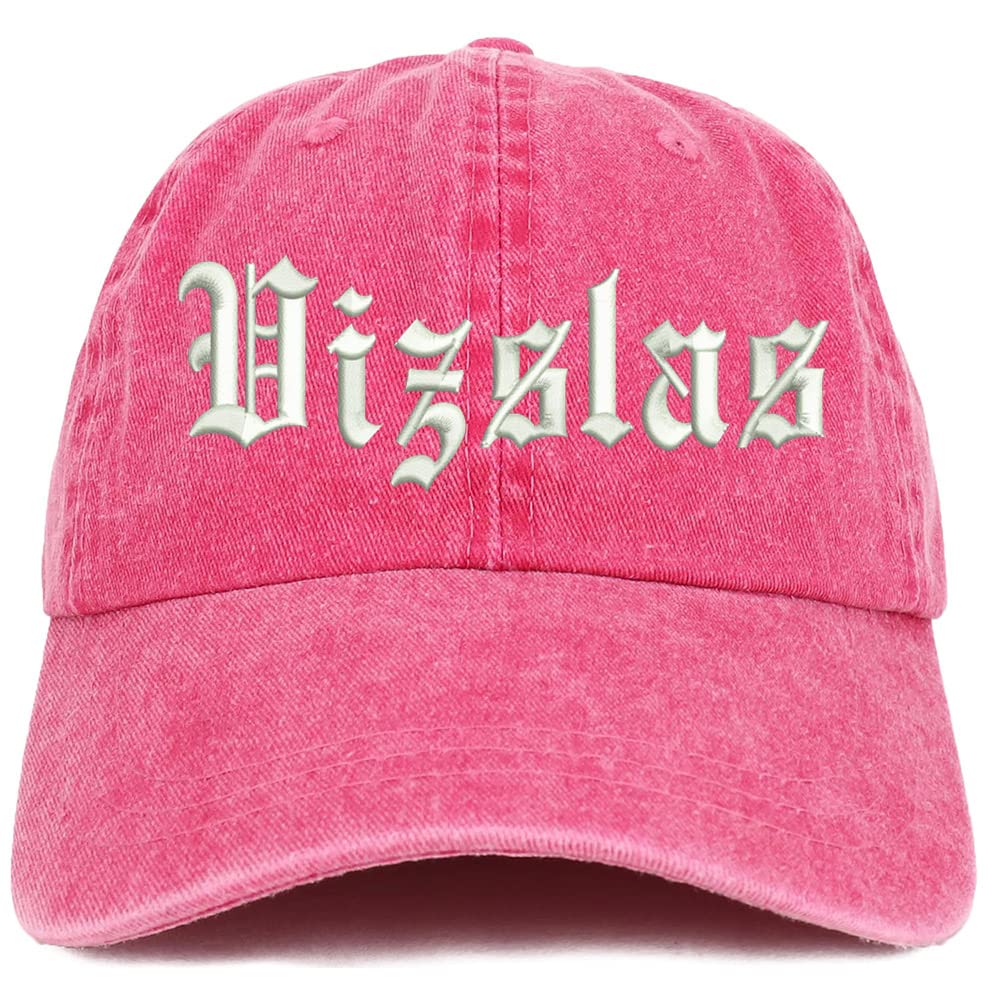 Trendy Apparel Shop Old English Vizslas Washed Pigment Dyed Baseball Cap