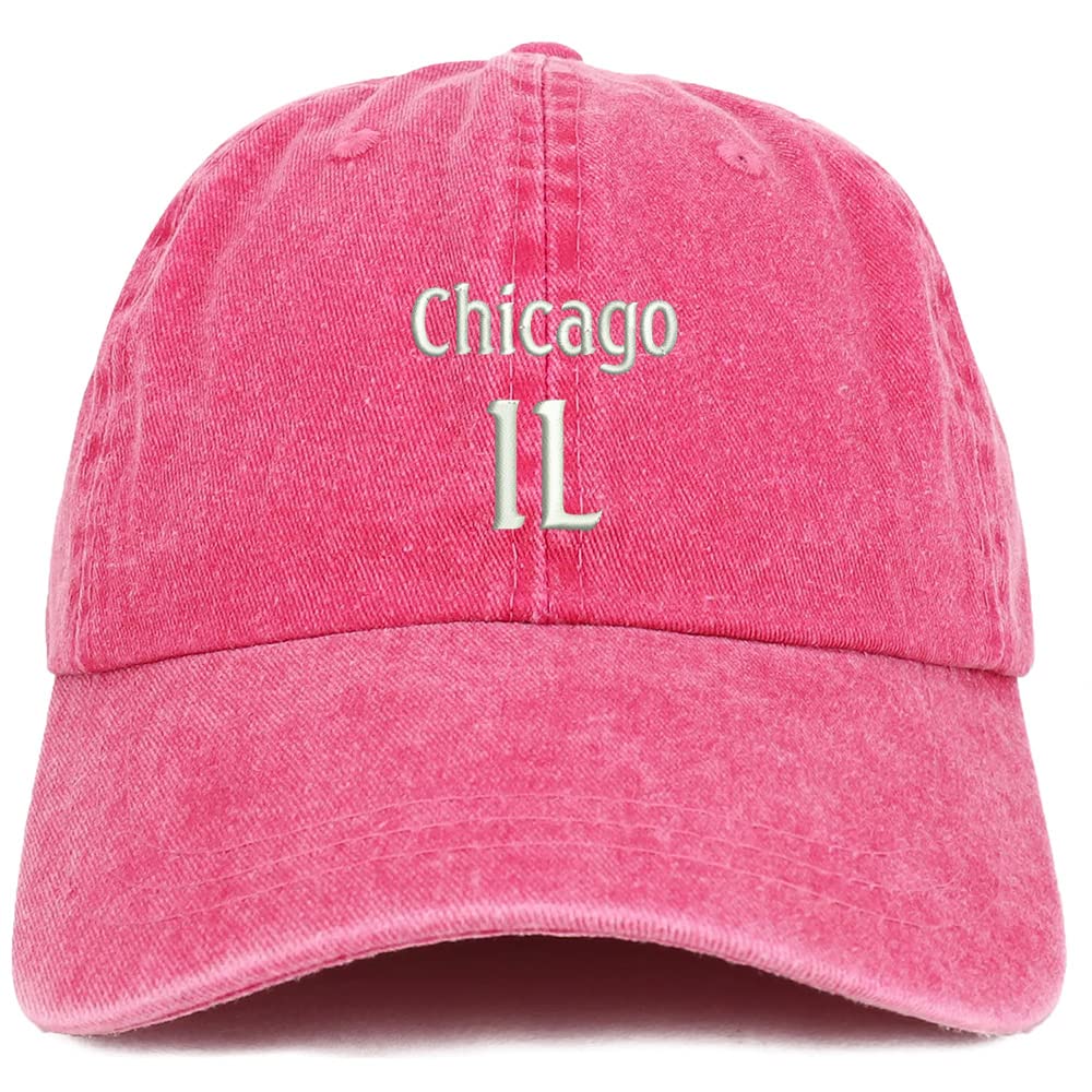 Trendy Apparel Shop Chicago IL Embroidered Pigment Dyed Washed Baseball Cap