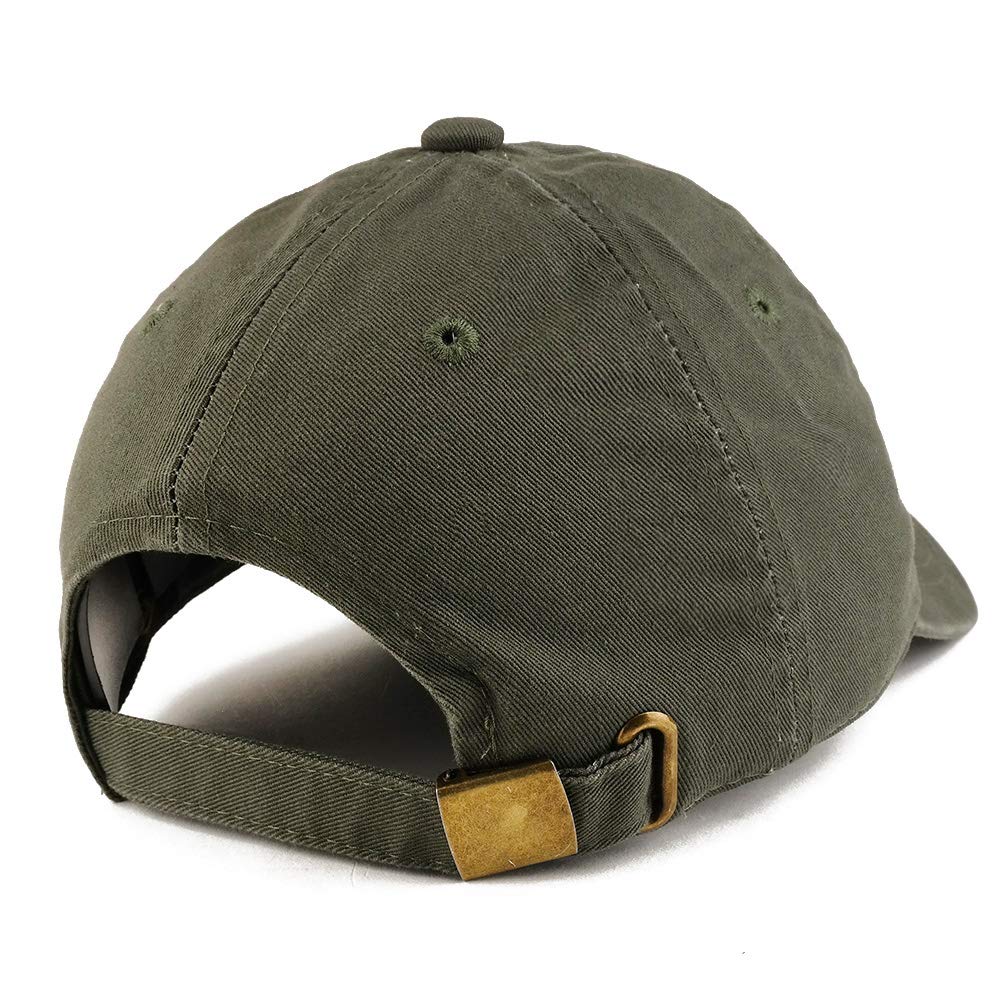 Trendy Apparel Shop Donut Patch Solid Cotton Unstructured Dad Hat - Olive
